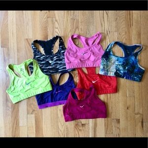 Set of 7 Nike Pro Sports Bras
